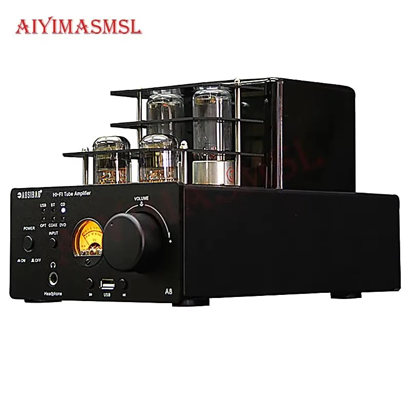 

AIYIMA SMSL 2.0 80W 12J1S 13P1P HIFI Vacuum Tube Amplifier Bluetooth USB Headphone Amp Fiber Coax Digital Input Tube Amplifier