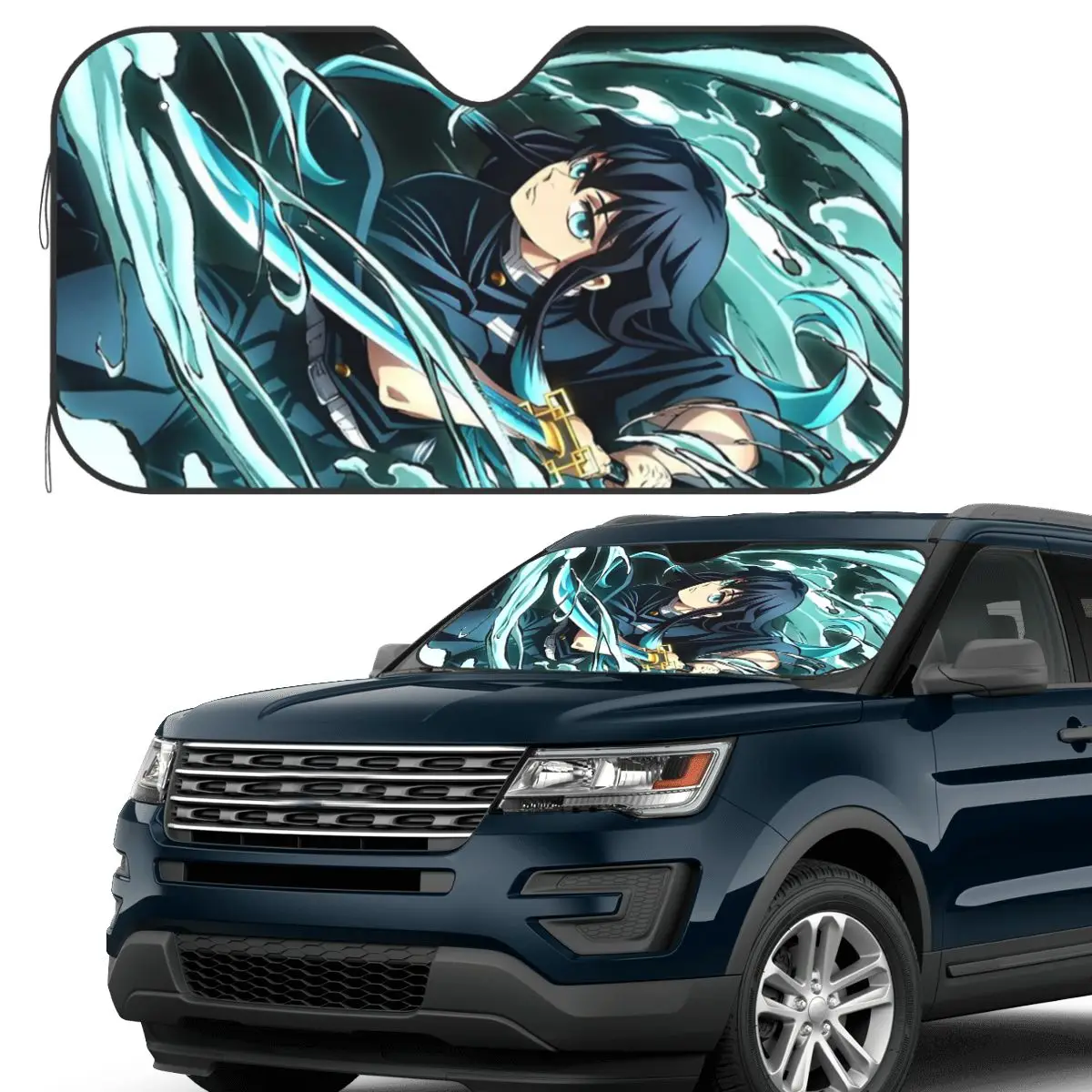 

Muichiro Tokito Demon Slayer Key визуальный солнцезащитный козырек ветровое стекло автомобиля переднее лобовое стекло солнцезащитный козырек аксессуары чехлы