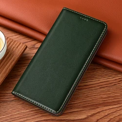 Phone Case for Sony Xperia 1 5 10 20 V II III IV Plus Lite Xperia Pro-I Crazy Horse Genuine Leather Magnetic Flip Cover