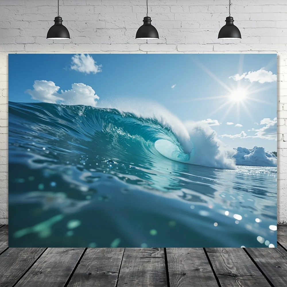 Tapiz de pared de Surf de ola de mar, pancarta Art Deco 100% de poliéster, decoración multiusos para habitación, decoración festiva Universal para vacaciones, 1 ud.