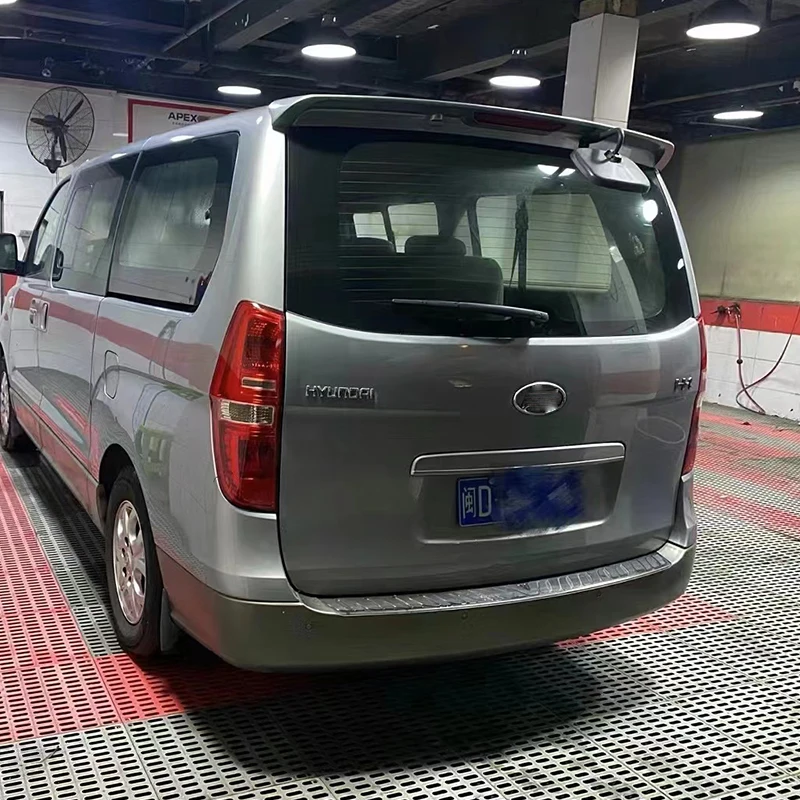For Hyundai starex H-1 ABS black carbon fiber rear roof rear trunk lid spoiler wing body sports modification kit