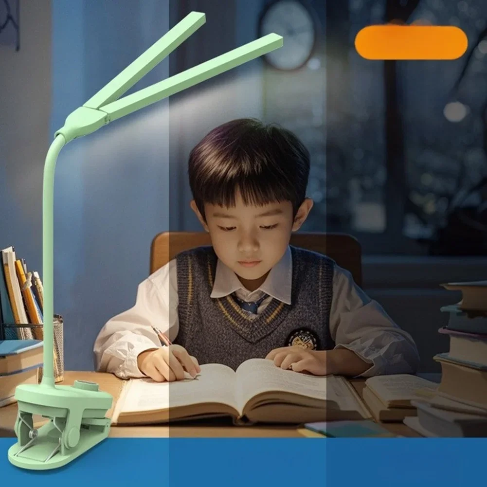 Hot Sales LED Desk Lamp Eye Protection 3 Color Modes BrightnessUSB 360° Rotate Space-Saving Touch Control Office Study Supplies