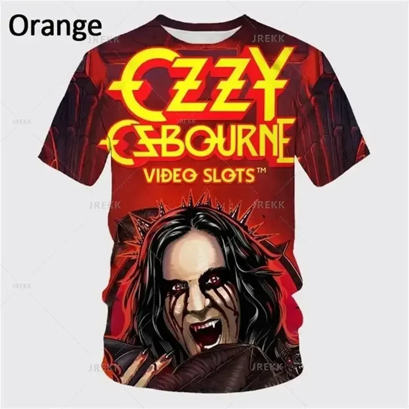 2024 الصيف البوب Ozzy Osbourne الشرير الفرقة روك باند ثلاثية الأبعاد تي شيرت مطبوع الإبداعية مغني الراب موضة قصيرة الأكمام ملابس الشارع عادية 6XL #3