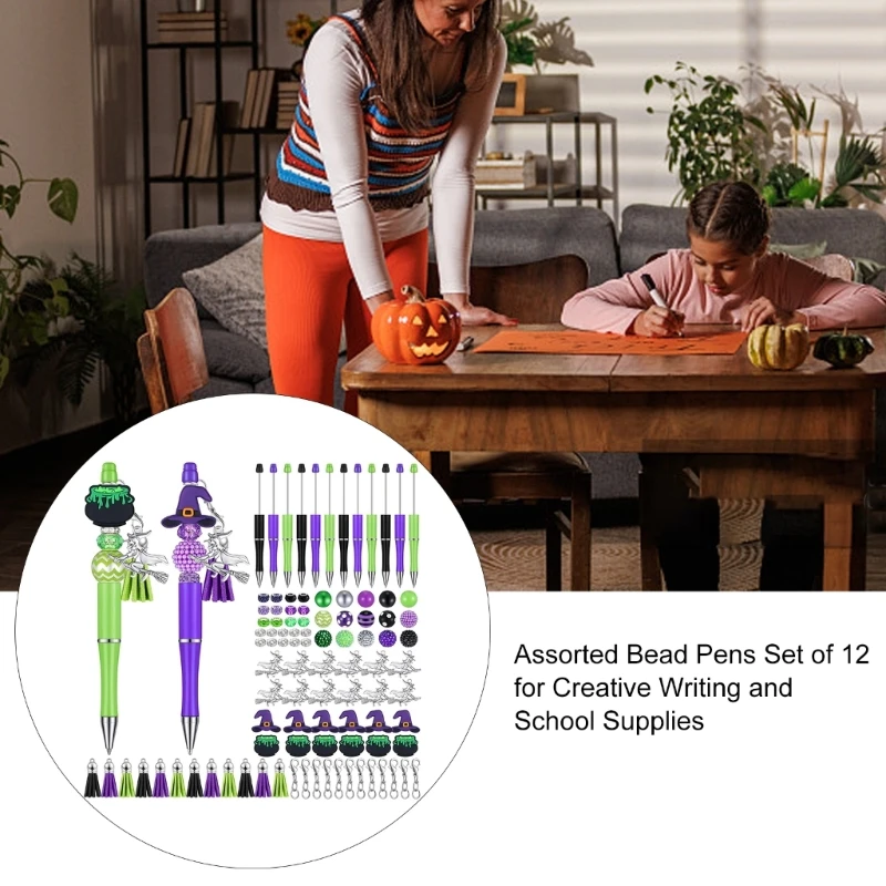 97 ชิ้นความแปลกใหม่ประดับด้วยลูกปัดชุดปากกากุ้งก้ามกราม, ฮาโลวีนปากกาลูกลื่นสำหรับวันเกิดเด็กปาร์ตี้ฮาโลวีน Party Supply