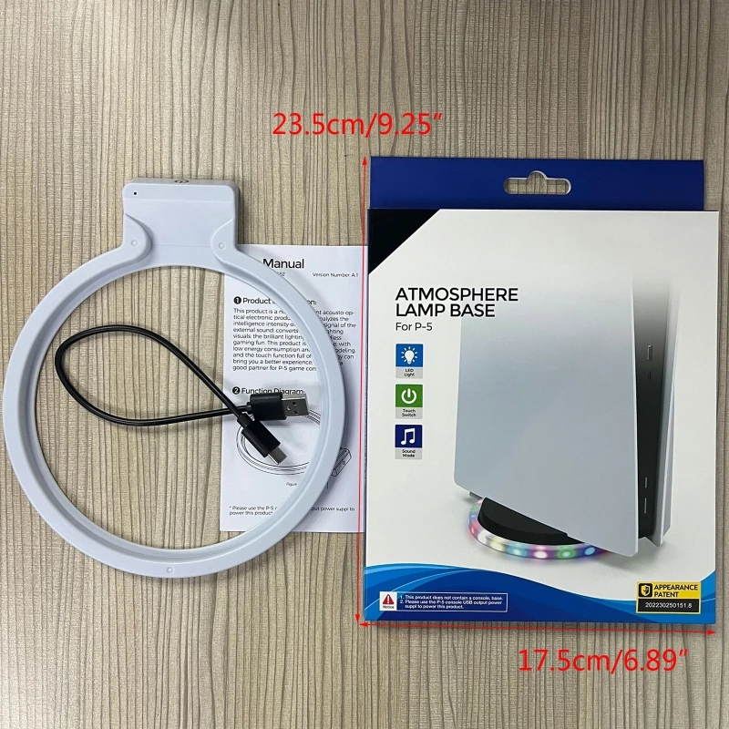 สำหรับ PS5 Host ขาตั้งฐาน LED บรรยากาศ RGB Luminous Light เกมคอนโซลผู้ถือควบคุมอุปกรณ์เสริม