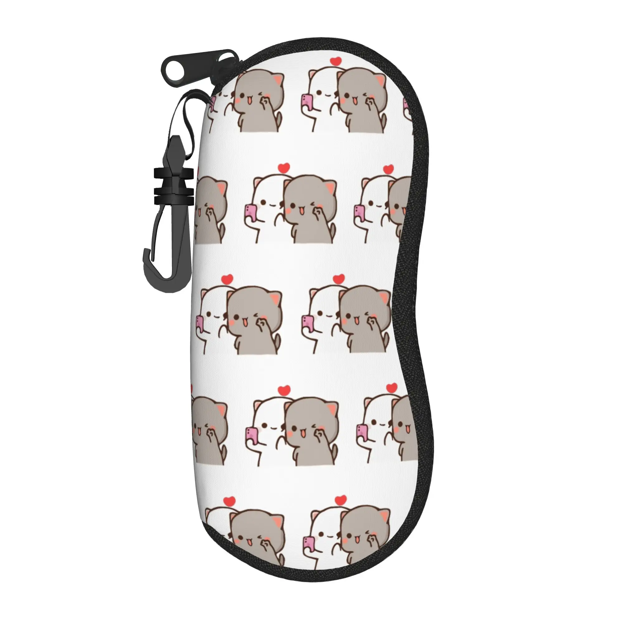 Peach And Goma Friend Glasses Case Men Women Protective Accessories Mochi Cat Reading Protector Ultra Eyeglasses Box