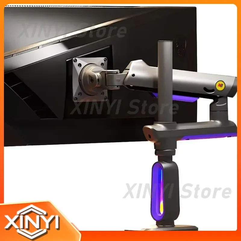 Ergonomic Gaming Monitor Arm for Flat Ultrawide Curved Monitors 32 to 60 Inch Heavy Duty Stand VESA Mount L70