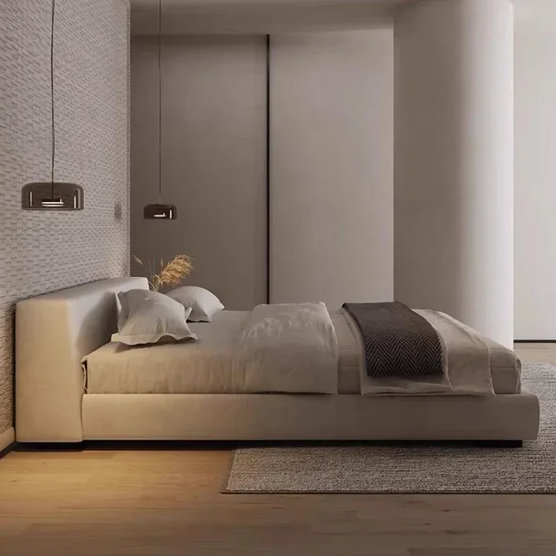 سرير زفاف عالي الجودة لغرفة النوم، سرير مريح للمنزل كريمي بسيط، أبيض كلاسيكي فريد من نوعه، أثاث غرفة نوم Cama De Casal #5