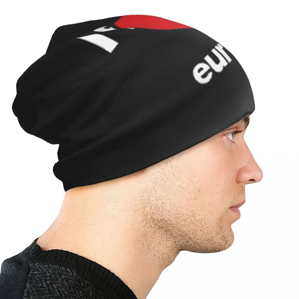 أنا أحب يوروفيجن - قبعات Skullies Beanies بنمط قوس قزح دافئة للخريف والشتاء في الهواء الطلق قبعة محبوكة قبعات بونيه للبالغين من الجنسين