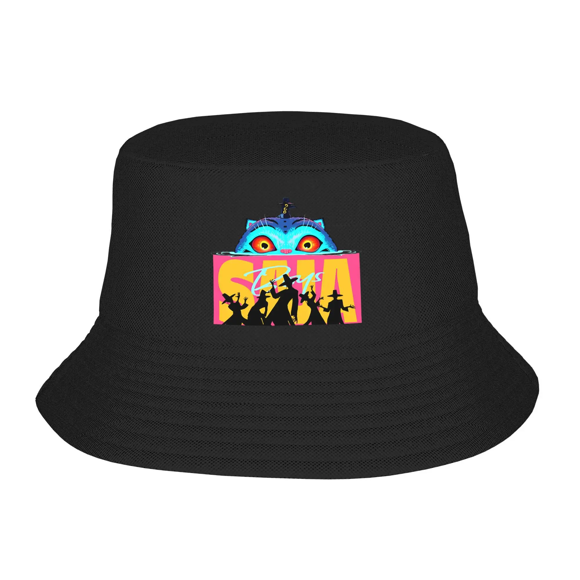 

Saja Boys Bucket Hat Spring KPop Demon Hunters Retro Fisherman Hats For Women Personality Fishing Caps Hawaii Design Sun Hats