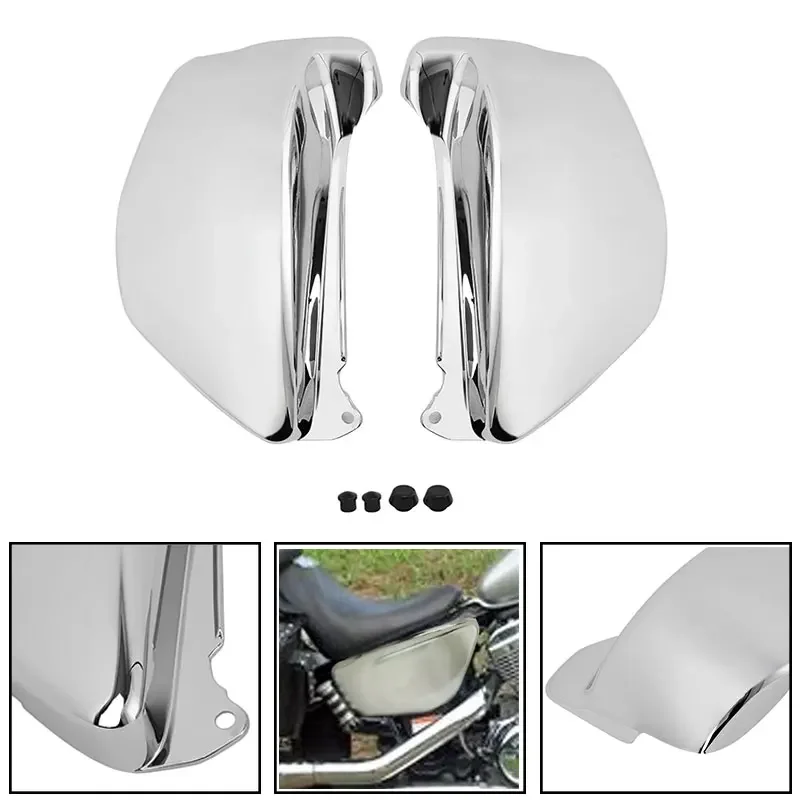 

Left Right Side ABS Battery Fairing Cover Protection Guard Chrome Motorcycle Accessories For Honda Magna VF750 VF750C 1994-2004