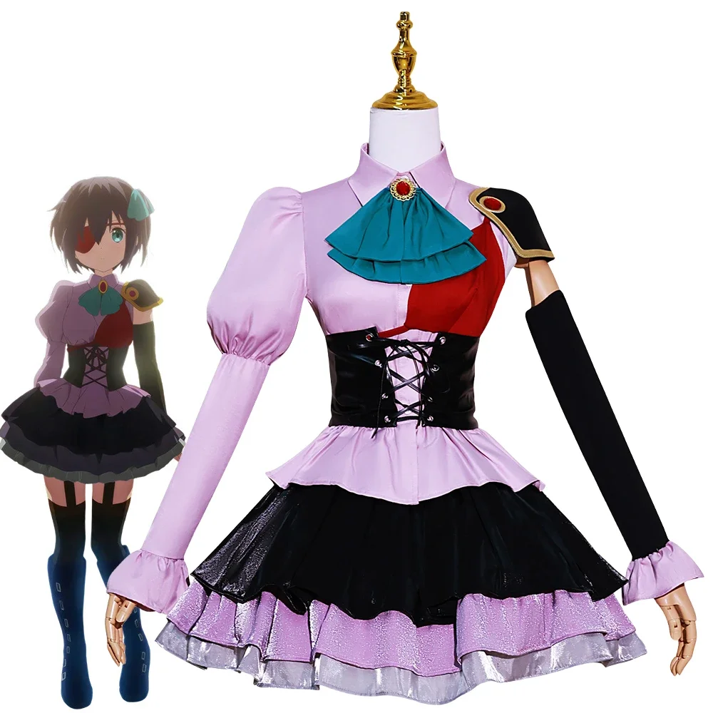 

Anime Takanashi Rikka Cosplay Costume Shirt Skirt Set Girl Purple Lolita Uniform Halloween Carnival Clothes Outfit