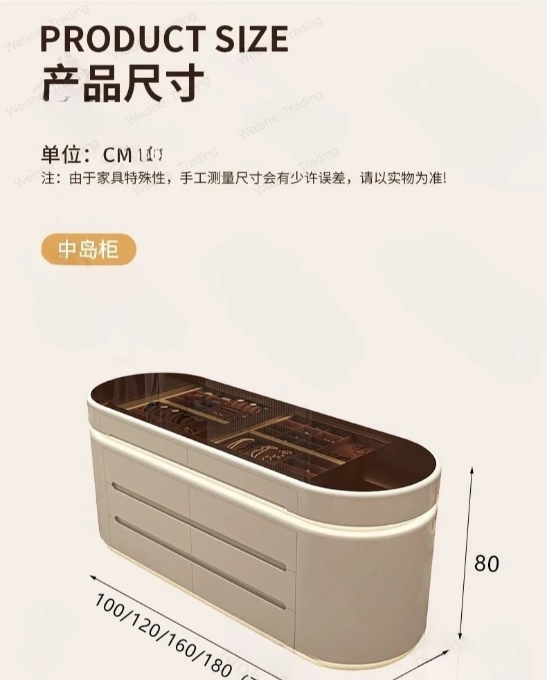 Floor-to-ceiling jewelry display cabinet Clothing store Double-sided storage cabinet