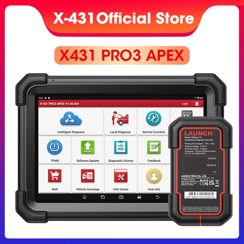 NEW X-431 Launch X431 PRO3 APEX Car Diagnostic Tools Automotive Diagnosis OBD Auto Diagnostics Scanner OBD2 Scan Diagnost Scan