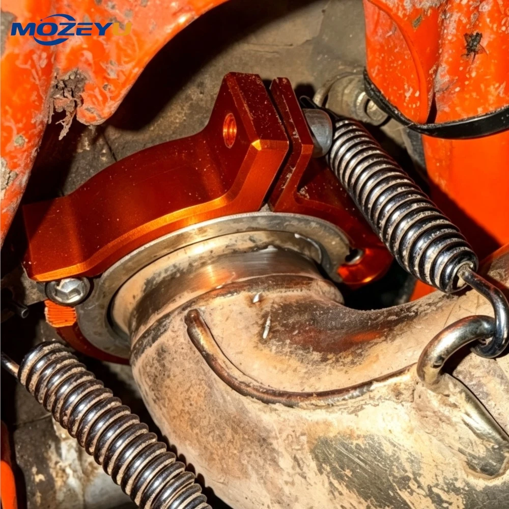 Aluminum Motor Exhaust Flange Guard Tip Muffler Pipe Clamp For Husqvarna TE/TC 250 TX TE300 2023-2025 300 SX XC XCW 2020 250 TPI