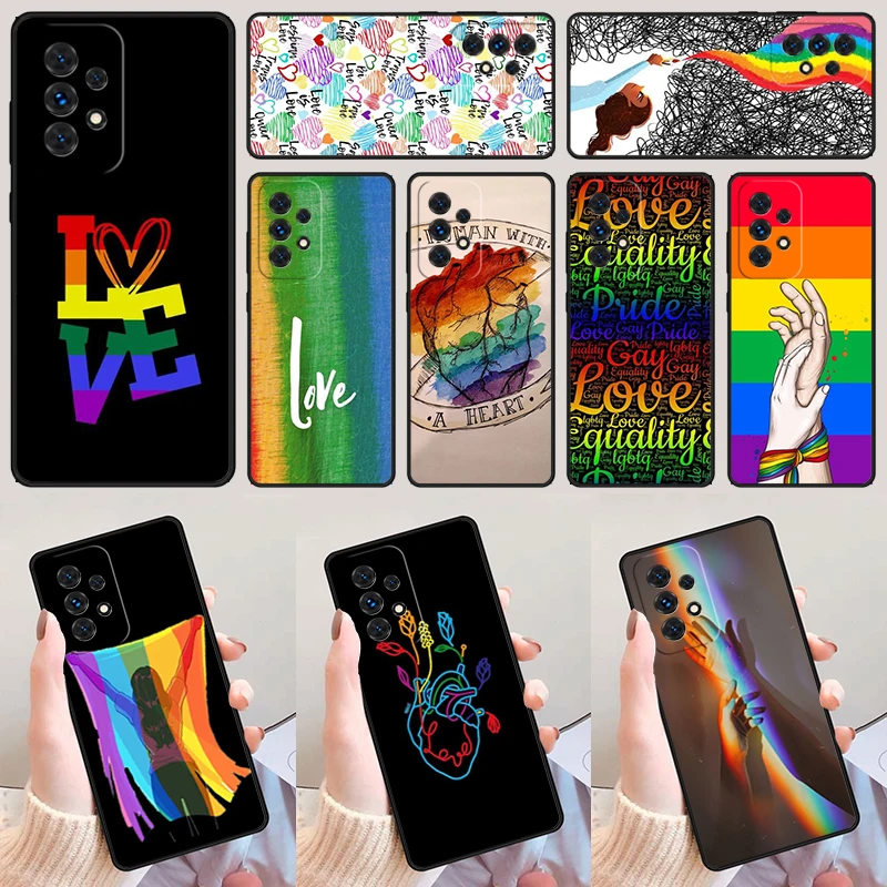 

LGBT Pride Love For Samsung Galaxy A52 A72 A73 A20e A21S A50 A70 A11 A12 A42 A31 A40 A51 A71 A32 A80 A91 Phone Case