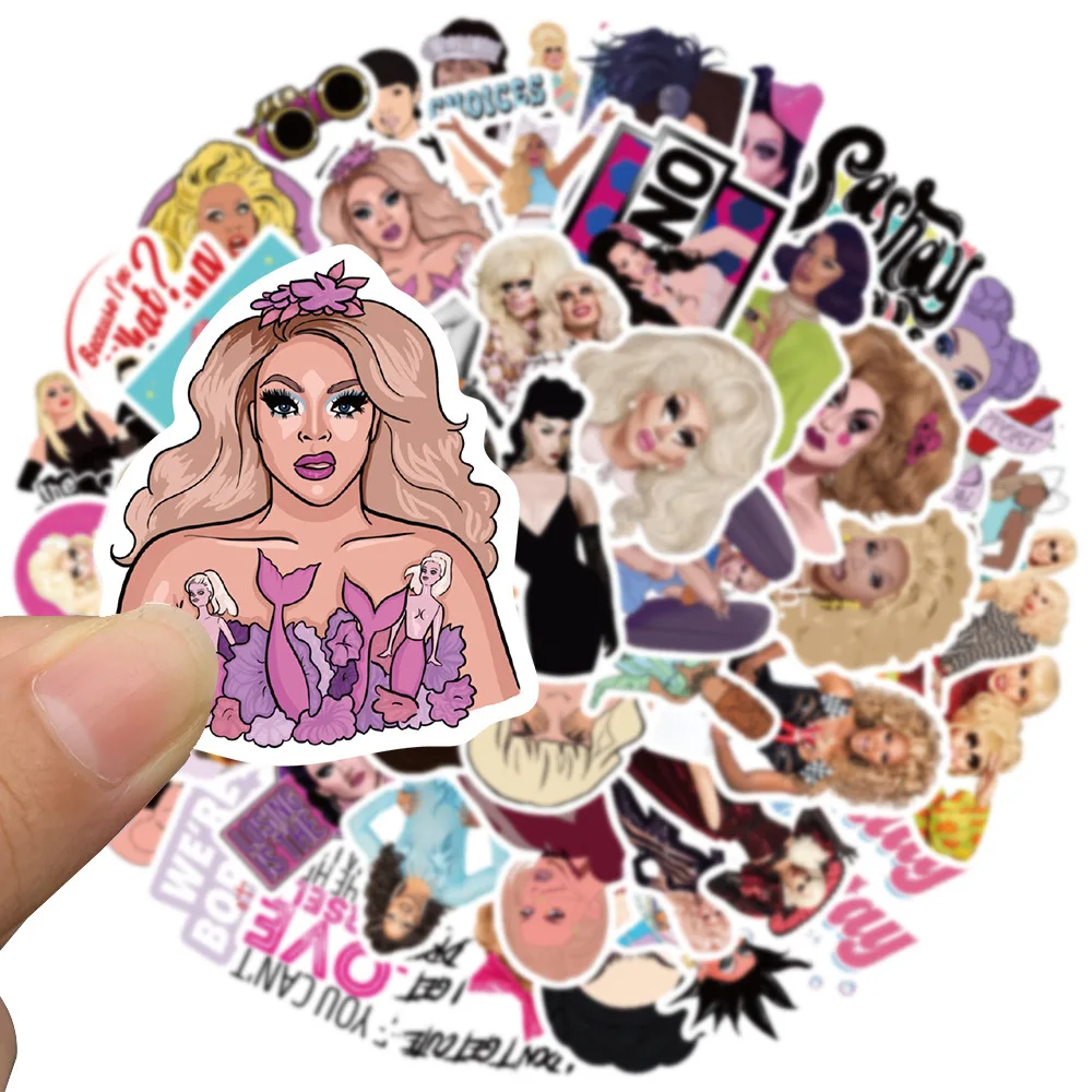 10/30/50/100pcs Hot TV Show RuPauls Drag Race Stickers Cartoon Waterproof Decals DIY Notebook Laptop Luggage Classic Fun Sticker