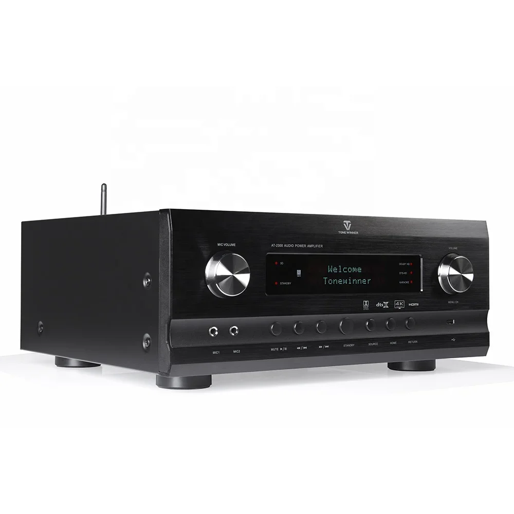 7.1.4 Channel 4K HD AV Receiver, Supports Dolby Atmos for home theater system