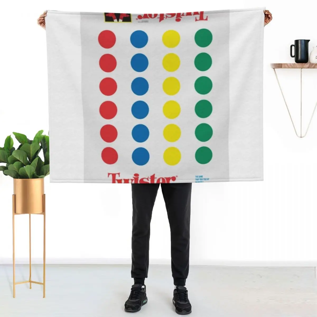 

The Twister Game Blanket Throw Blanket Lightweight Warm Blanket for Indoor Outdoor Use