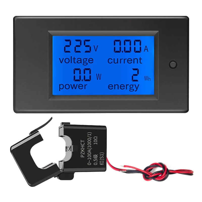 

PZEM061 4in1 AC Single Phase Digital Multimeter Consumption Meter Volt Amp Voltmeter Ammeter Kwh Meter 220V 100A With Split CT