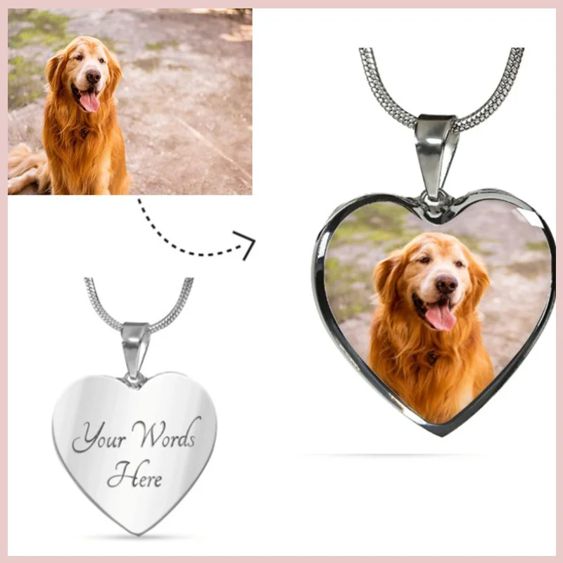 Strollgirl 925 Sterling Silver Personalized Customization Dog Necklace Pet Memorial Jewelry Gifts for Dog Lovers Hot Sale