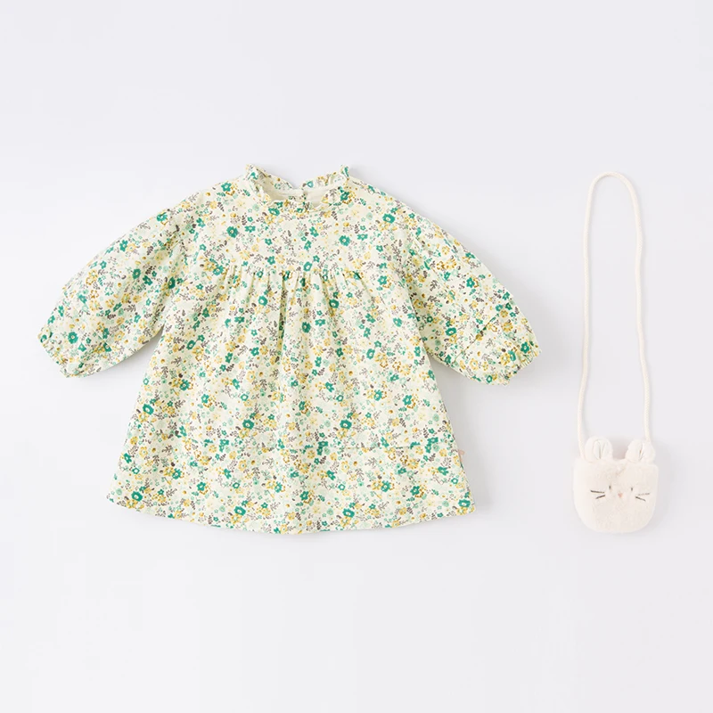 Dave Bella Toddler Girl Dresses Floral Girls' Dresses Spring Autumn Kids Dress Casual Style Costumes With Coin Purse DB3222705