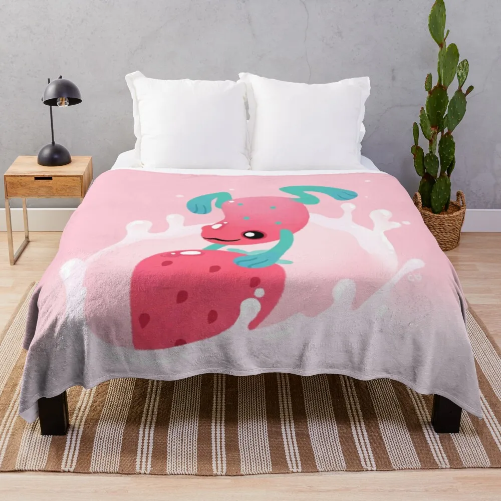 

Strawberry poison milk 1 Throw Blanket double plush blanket Double blanket