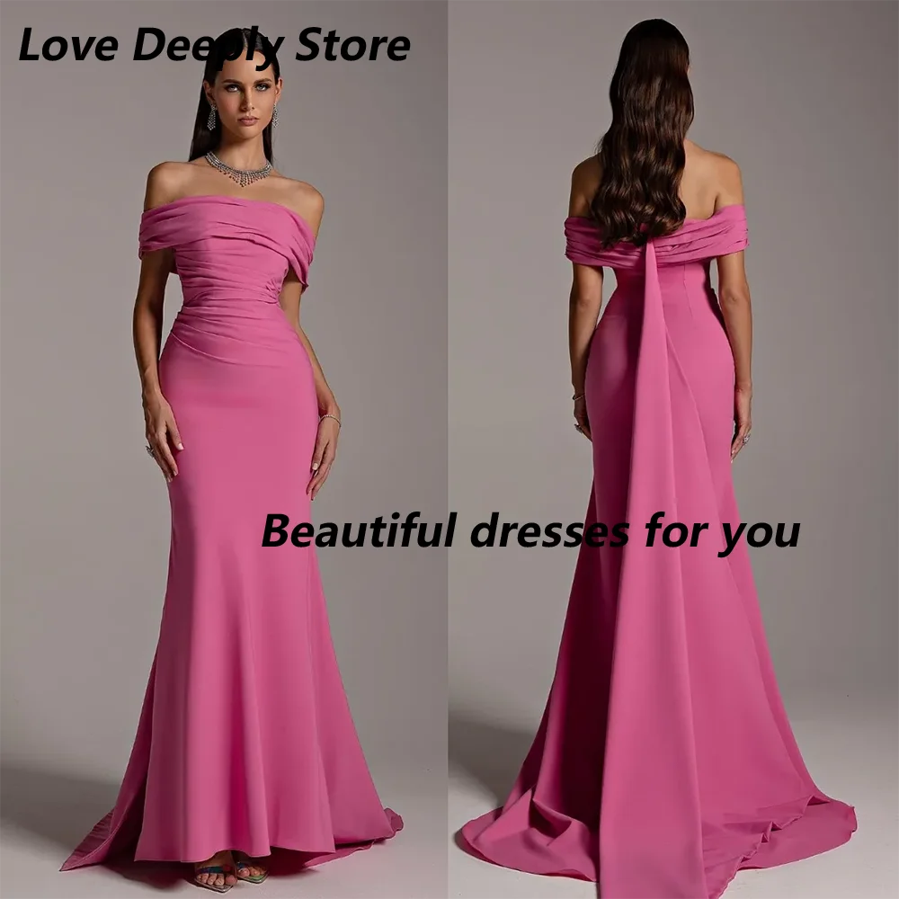 

Customized Elegant Mermaid Evening Dresses Ruched Off Shoulder Gala Dresses for Women Backless Dresses for Special Occasions