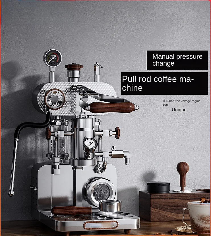 Hand Pressure Coffee Machine Home Use and Commercial Use Espresso Pull Rod Coffee Steam Milk Frother