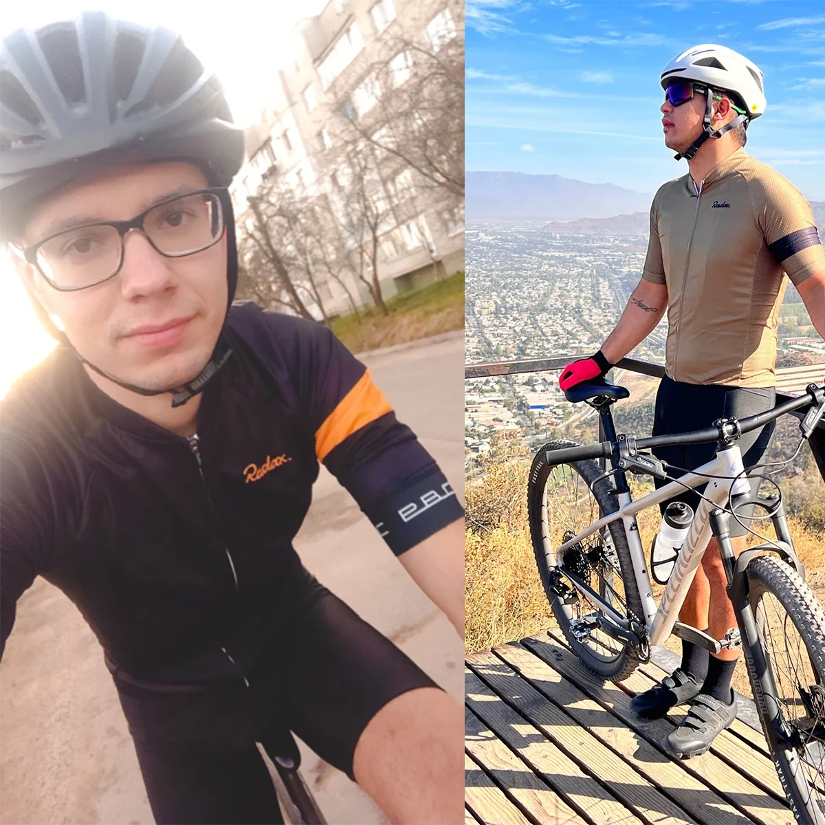 Raudax męska koszulka rowerowa z krótkim rękawem Ropa Ciclismo Hombre letnia odzież rowerowa Triathlon spodenki na szelkach garnitur strój rowerowy
