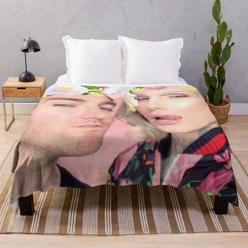 

Shane and Jeffree snapchat Throw Blanket Bed linens Plush Loose For Decorative Sofa Blankets