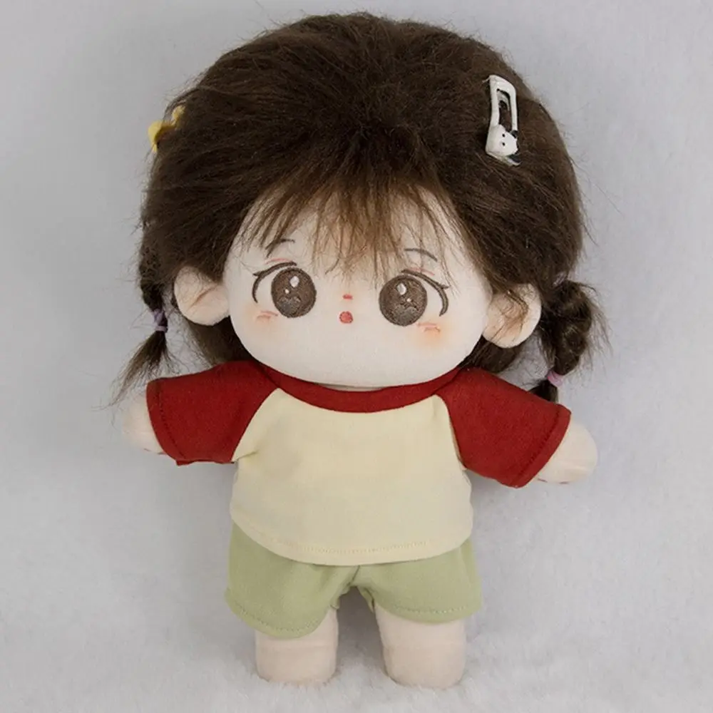 10cm Cotton Doll Clothes Casual Wear T-shirt Blouse Mini Clothes Tops For Cotton Stuffed Doll Toys Accessories Idol Doll Outfit