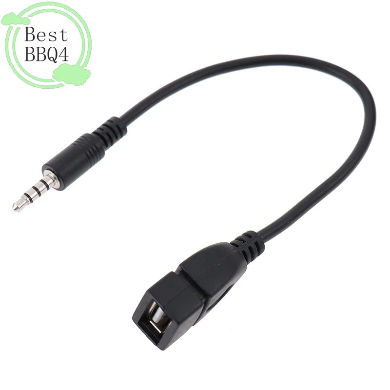 (BBQ4)Audio Cable to USB Audio Cable Car Electronics For Play Music Car Audio Cable