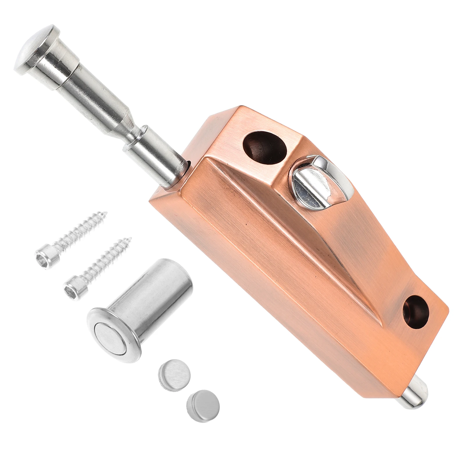 

Door Latch Lock Spring Loaded Bolt Automatic Rebound Aluminum Alloy Thickened Base Plate Durable Sliding Door
