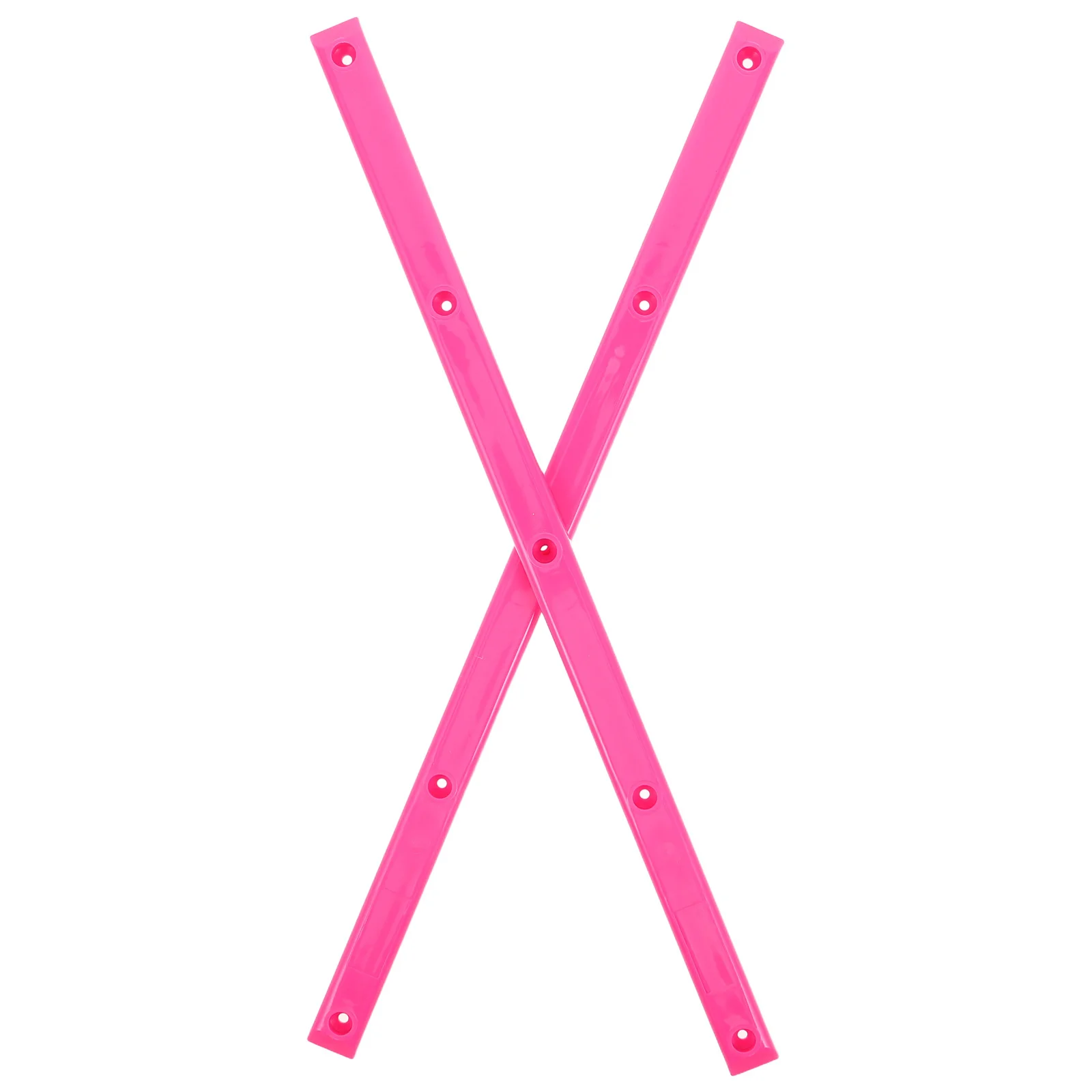 2Pcs ABS Skateboard Rail Guards Protective Longboard Rails Bright Pink Visibility Deck Protection Bumper for Stable Performance