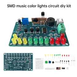 DC4.5-5V CD4060 SMD Music LED Color Light Circuit Welding Dream Light Module DIY Kit Loose Parts For Electronic Learning Kits