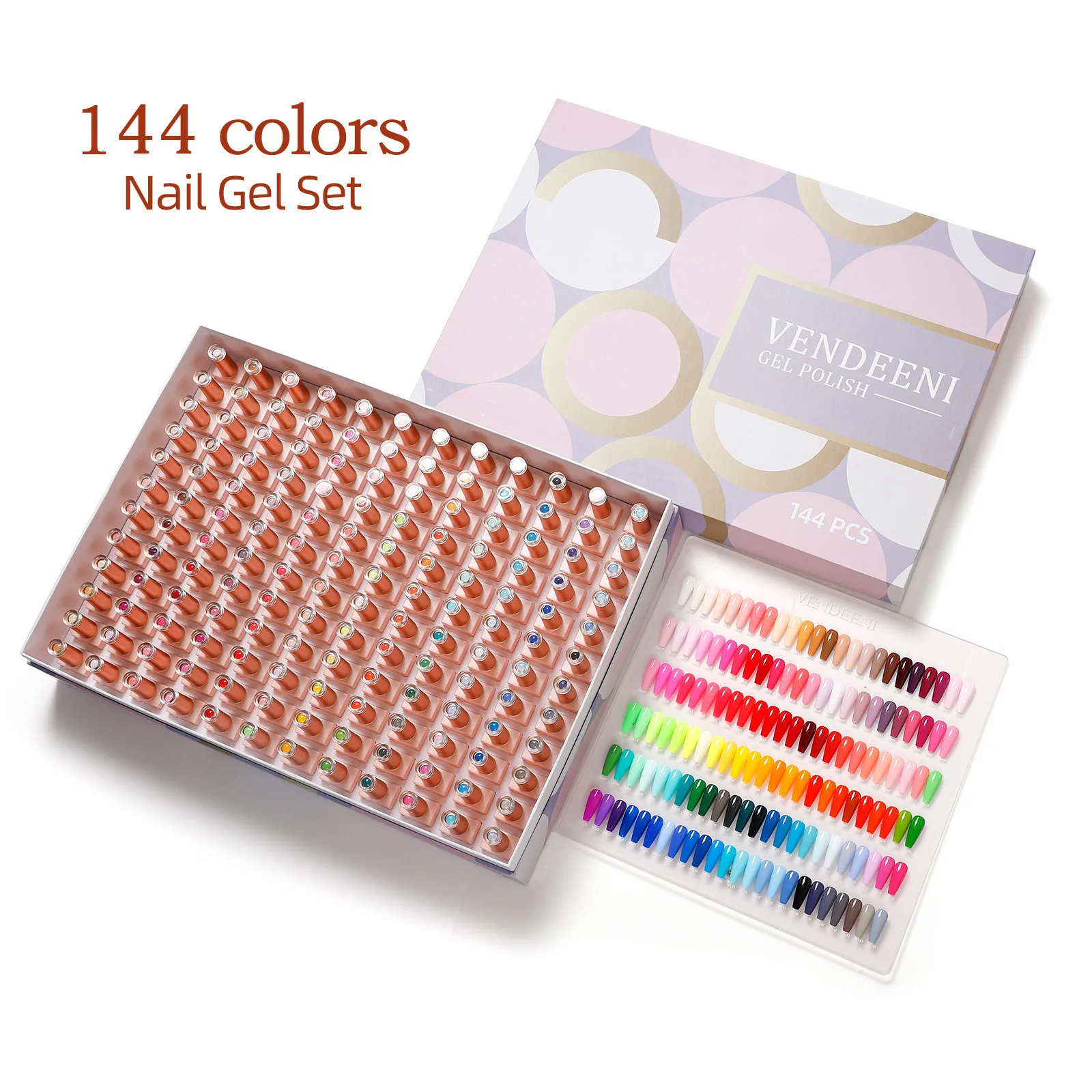 Vendeeni 144 Colors 15ml Soak Off UV LED Nail Gel Kit With Color Chart Nail Art Salon Gel Polish Set Gel Kit Nail Gel Varnishes