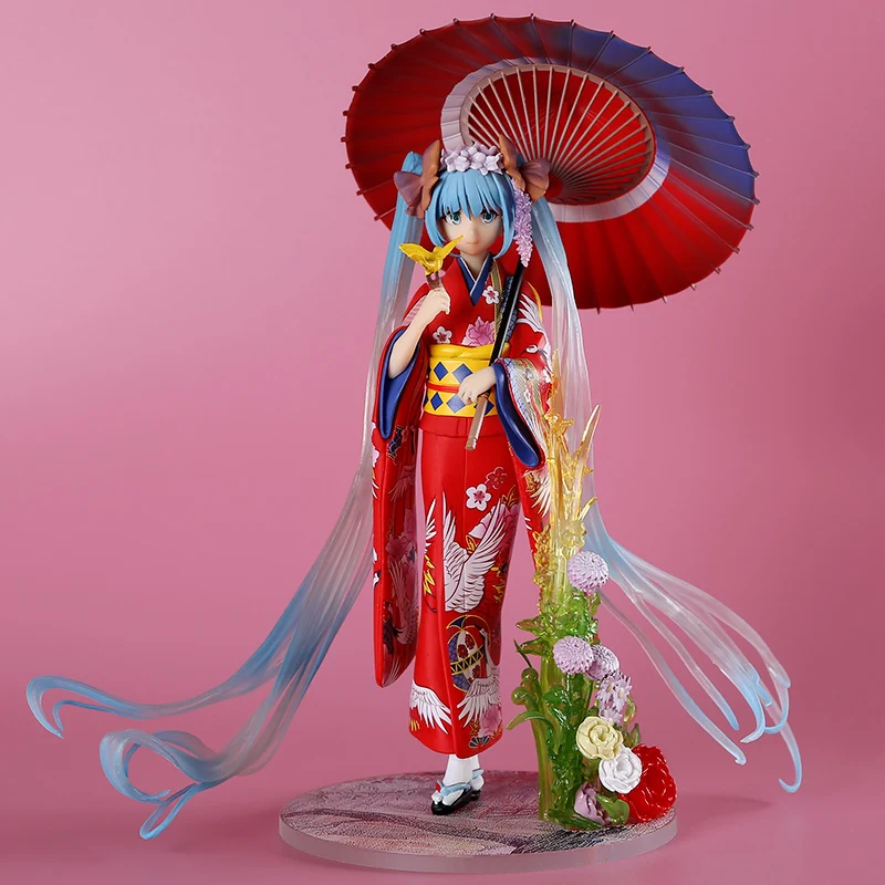 22cm Hatsune Miku Anime Figure Miku Colorful Clothes Bathrobe Kimono Action Figure Sexy Girl Collect Statue Model Doll Gift Toys