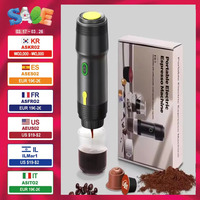 New Electric Portable Coffee Machine Portable Italian Espresso Machine for Car & Home 3-in-1 Capsule Powder Travel Coffee Maker