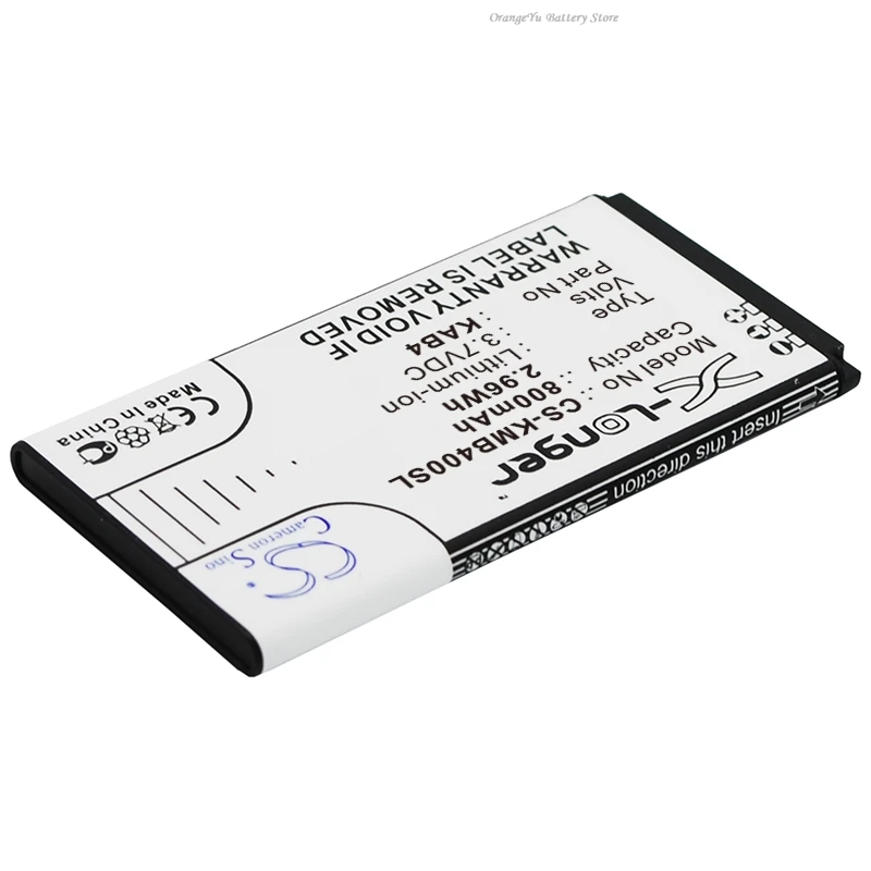 

Replacement 3.7V 800mAh Mobile SmartPhone Battery KAB4 for Maxcom MM720 MM720BB MM721BB MM721 MM721 3G For KAZAM Life B4