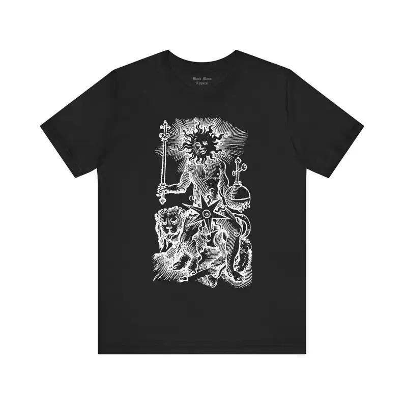 The Sun as Ruler of Leo, Zodiac Shirt, Horoscope T-shirt, Birth Sign Tshirt, Astrology Top, Celestial Art Unisex Jersey Short Sl