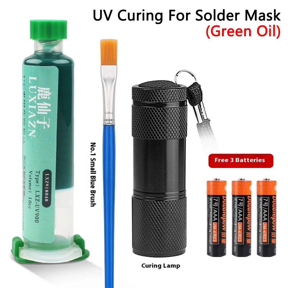 LXZ-UV900 PCB circuit board insulating paint, UV light-curable solder mask, motherboard repair jumper protection