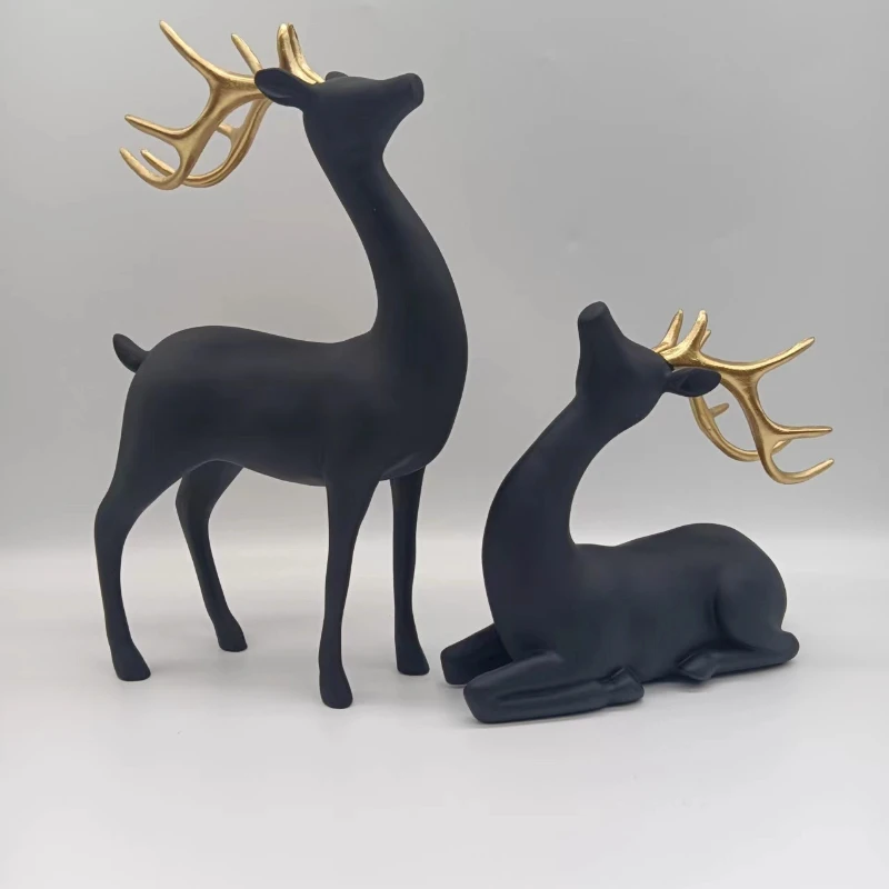 

Modern light luxury elk ornament home living room TV cabinet wine cabinet decoration desktop entrance ornament