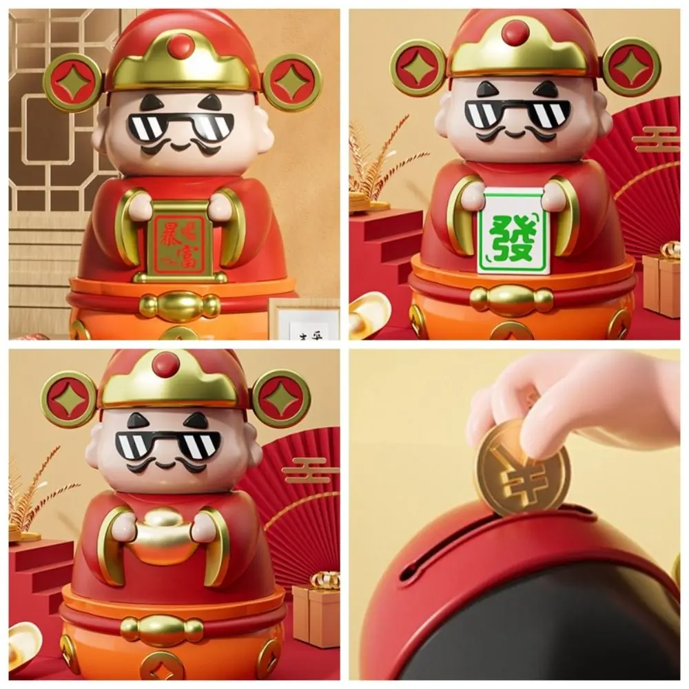 

Savings Tank The God of Wealth Piggy Bank Good Symbolism Openable New Year Saving Box Cartoon Decorative Cartoon Money Boxes