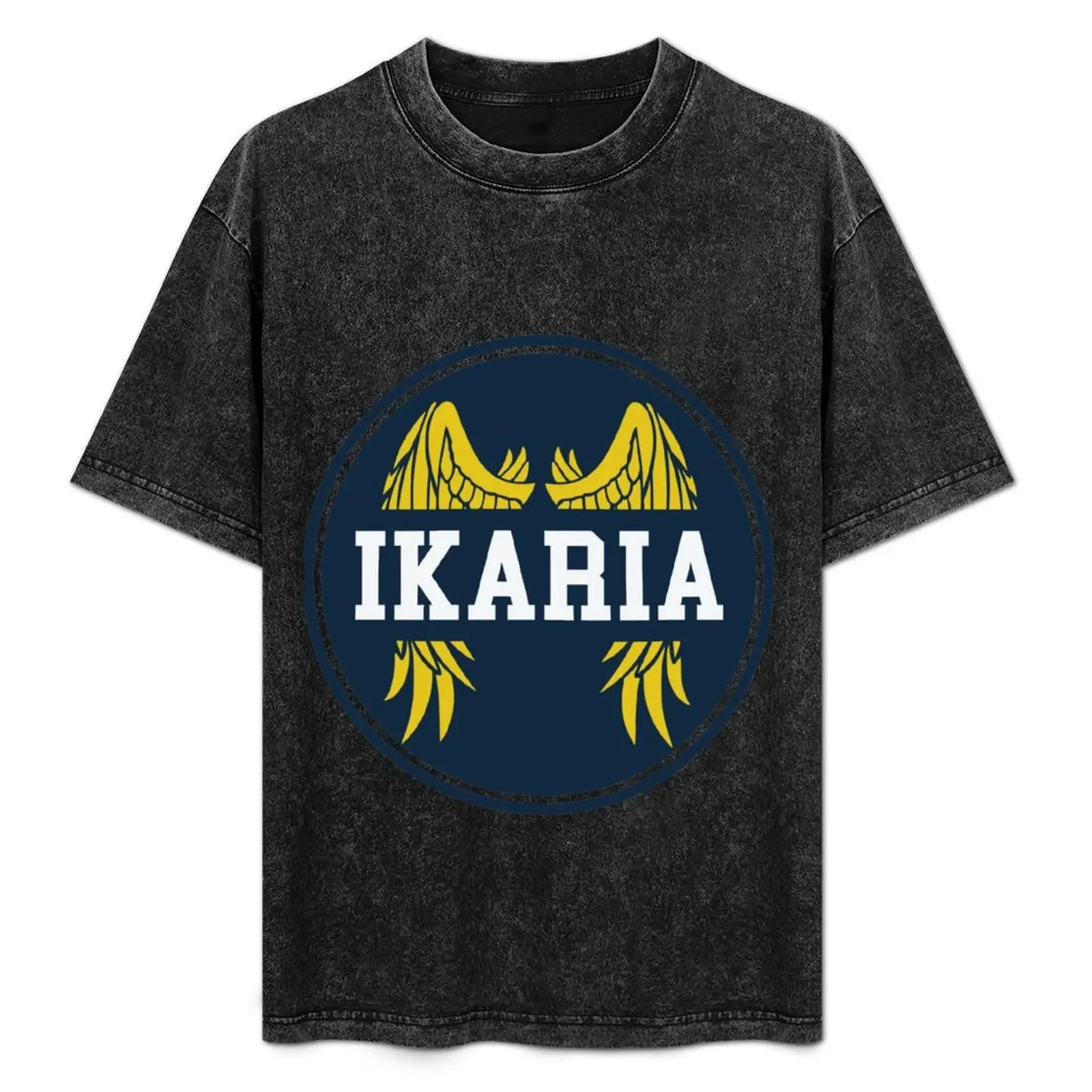 

Ikaria Greece with Icarus wings T-Shirt baggy shirts summer tops Clothing korean fashion plus size men clothing