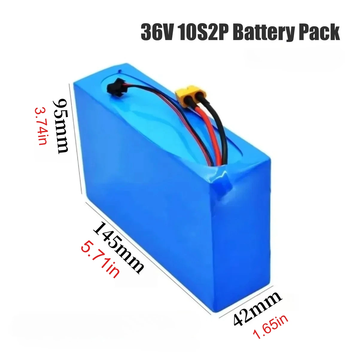 36V 8Ah Lithium Ion Battery Pack, 10S2P 8000mAh  42V Rechargeable Ebike Replacement Battery with Built‑in BMS Protection Board, for 250W 350W Electric Bicycle, Electric Scooter, Folding E‑Bike