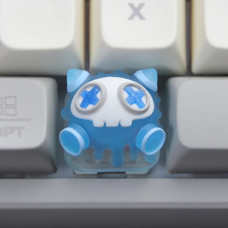 ECHOME Original Blue Keycap Cute Keyboard Cap Custom Handmade Translucent Anime KeyCap for Mechanical Keyboard Accessories Gift