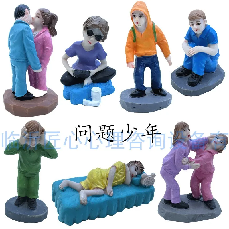 Ingenuity psychological sand table teaching toy box ornament model adolescence problem teenager truancy bullying puppy love game