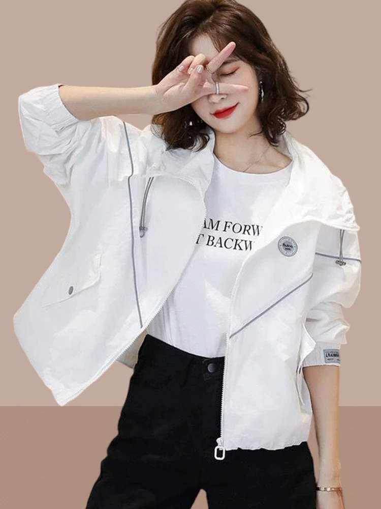 

Женская летняя новая дышащая солнцезащитная куртка из ледяного шелка с УФ-защитой, свободного кроя, на молнии, с длинными рукавами