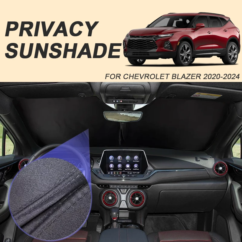 

Car Black Window Privacy Sunshade For Chevrolet BLAZER 2020-2024 Auto Anti-UV Heat Insulation Protect Cover Interior Accessory
